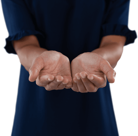 Midsection of Woman Offering With Transparent Cupped Hands - Download Free Stock Videos Pikwizard.com