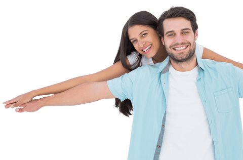 Happy Couple with Man Giving Piggyback Ride on Transparent Background - Download Free Stock Videos Pikwizard.com