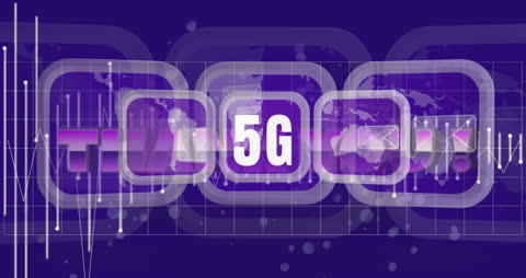 5G Network Interface with Global Connections Animation