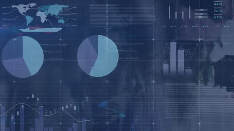 Digital Data Analysis with Futuristic Financial Interface