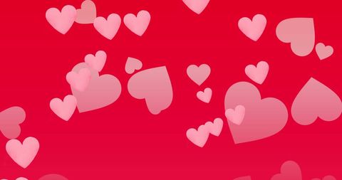 Romantic Pink Hearts on Red Background for Valentine's Day - Download Free Stock Images Pikwizard.com