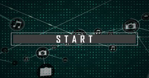 Digital Start Button and Network Connections Background Vector - Download Free Stock Images Pikwizard.com