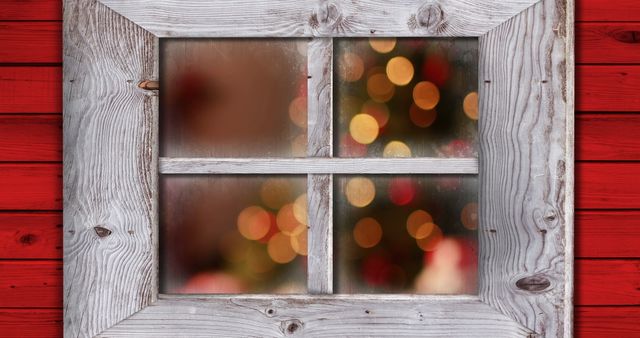 Christmas Tree Through Rustic Frosted Window - Download Free Stock Images Pikwizard.com