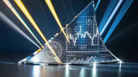 Futuristic Prism Illuminating Analytics and Data Visualizations