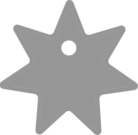 This image features a minimalist gray star icon on a transparent background, perfect for integrating into various design projects. The isolated star design can be used as a placeholder icon, for graphic design mock-ups, web design, or as part of a themed set of icons. Its simplicity allows it to blend seamlessly with other elements in your designs.