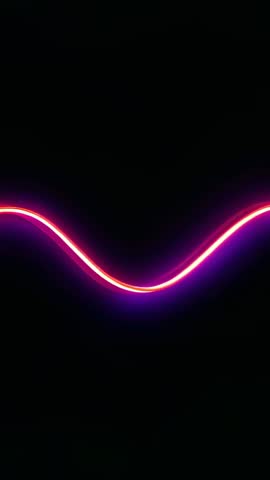Vertical Neon Ribbon Loop Pulsing Magenta Sinewave Motion Background for Digital Video