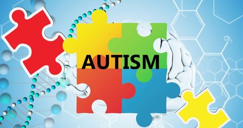 Autism Awareness Puzzle and DNA Concept Graphic Background - Download Free Stock Images Pikwizard.com