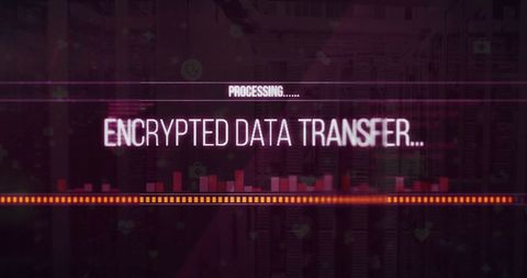 Abstract Encrypted Data Transfer Display with Stats Bar - Download Free Stock Images Pikwizard.com
