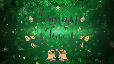 Festive Christmas Time Animation with Falling Snow