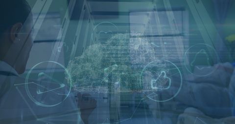 Digital Healthcare Cloud Network With Diverse Doctors - Download Free Stock Images Pikwizard.com