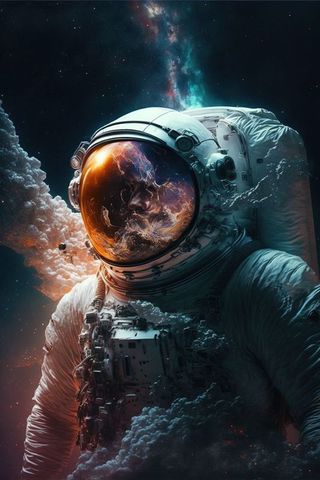 Cosmic Astronaut Floating Among Stars and Celestial Clouds - Download Free Stock Images Pikwizard.com