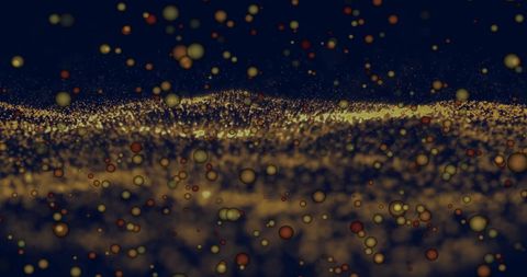 abstract golden particle network with floating bokeh lights - Download Free Stock Images Pikwizard.com