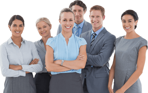 Transparent Corporate Team Posing and Smiling with Confidence - Download Free Stock Videos Pikwizard.com