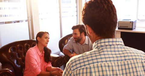 Business Team Discussing Ideas in Office Meeting Room - Download Free Stock Images Pikwizard.com