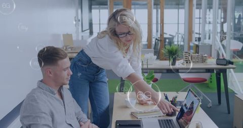 6g technology brainstorming in modern office environment