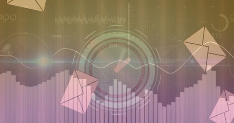 Futuristic Financial Data and Communication Interface - Download Free Stock Images Pikwizard.com