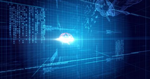 Glowing Brain Concept in Virtual Interface with Data Streams - Download Free Stock Images Pikwizard.com