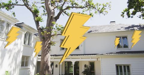 Eco-friendly home design with energy conservation concept