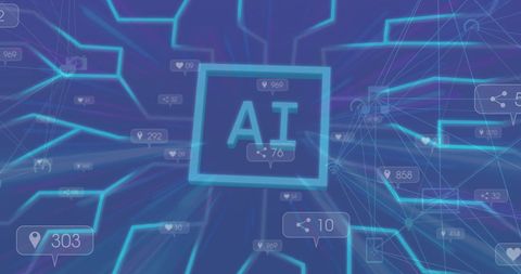 Visualizing Artificial Intelligence and Social Media Integration - Download Free Stock Images Pikwizard.com