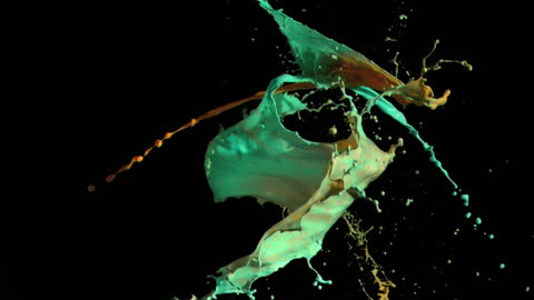 Dynamic Fusion of Vibrant Colors in Motion