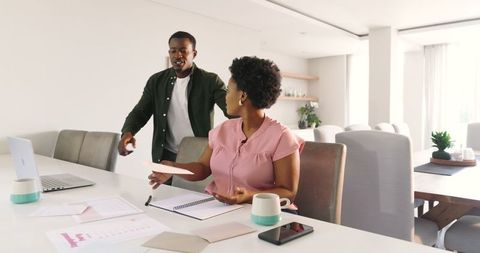 Collaborative Office Meeting with African American Team