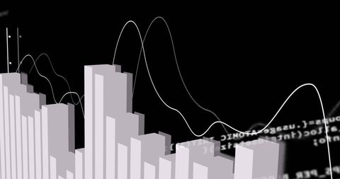 Digital Financial Data Visualization with Bar and Line Graph - Download Free Stock Images Pikwizard.com