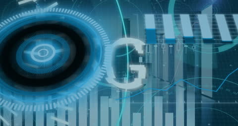 Futuristic Digital Data Analytics and Processing Visualization