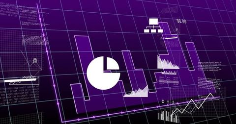 Futuristic Data Analytics Dashboard in Purple Gradient