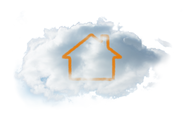 Transparent House Icon in Cloud with Blue Sky Transparent Background - Download Free Stock Videos Pikwizard.com