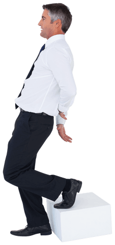 Transparent Professional Businessman Posing in Suit