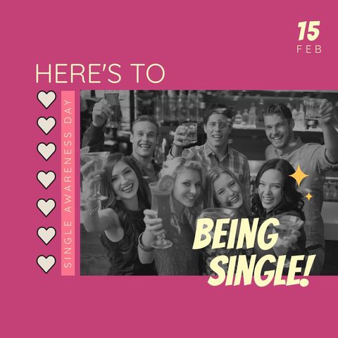 celebrate single awareness day with friends toasting at a bar - Download Free Stock Templates Pikwizard.com