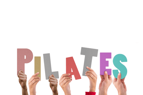 hands holding colorful pilates letters on transparent background - Download Free Stock Videos Pikwizard.com