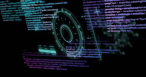 Digital Data Processing with Abstract Interface Elements - Download Free Stock Images Pikwizard.com