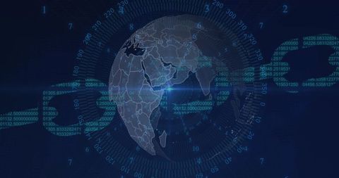 Global Network Security with Digital Earth and Data Streams - Download Free Stock Images Pikwizard.com