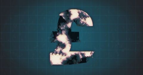 pound symbol with digital data processing overlay - Download Free Stock Images Pikwizard.com
