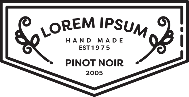 Vintage Lorem Ipsum Wine Label Poster on Transparent Background - Download Free Stock Videos Pikwizard.com