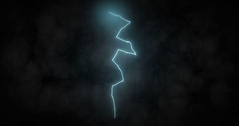 Electric Blue Lightning Bolt on Textured Black Background