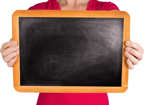woman holding blank chalkboard transparent background - Download Free Stock Videos Pikwizard.com