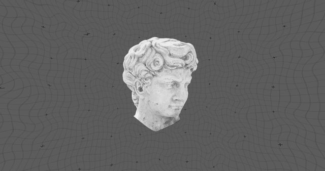 Classical Sculpture Head on Abstract Grey Background - Download Free Stock Images Pikwizard.com