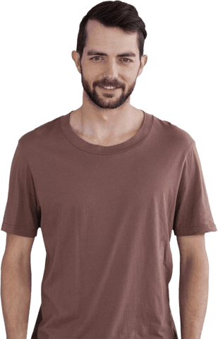 transparent background male model in casual brown t-shirt - Download Free Stock Videos Pikwizard.com