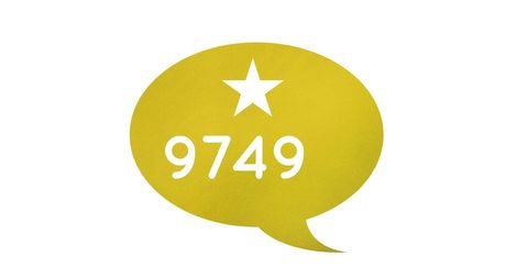 Golden Speech Bubble with Stars and 9749 Number - Download Free Stock Images Pikwizard.com