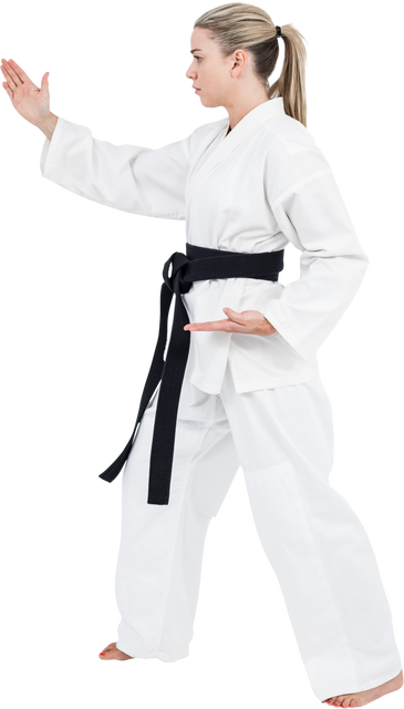 Transparent Female Athlete Practicing Judo in White Uniform - Download Free Stock Videos Pikwizard.com