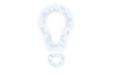 Cloud Textured Exclamation Mark on Transparent