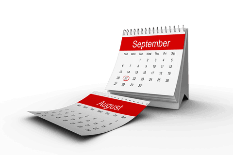 transparent calendar page turning from august to september - Download Free Stock Videos Pikwizard.com