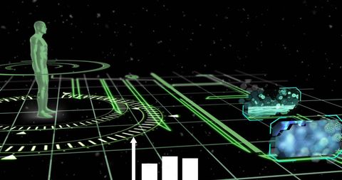 Futuristic Medical Research with Digital Human Hologram - Download Free Stock Images Pikwizard.com