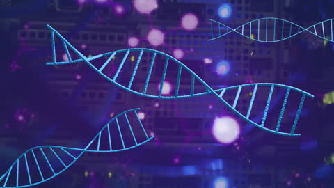 DNA and Molecular Structures with Computer Server Background
