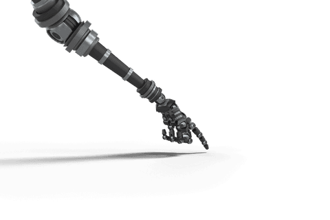 Futuristic Gray Robot Arm Pointing on Transparent Background - Download Free Stock Videos Pikwizard.com