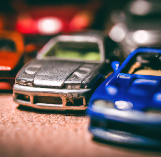 Close-Up of Toy Cars in Focus and Motion Blur Background - Download Free Stock Images Pikwizard.com