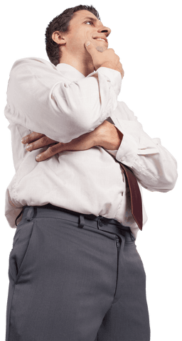 transparent thinking businessman gazing upwards - Download Free Stock Videos Pikwizard.com