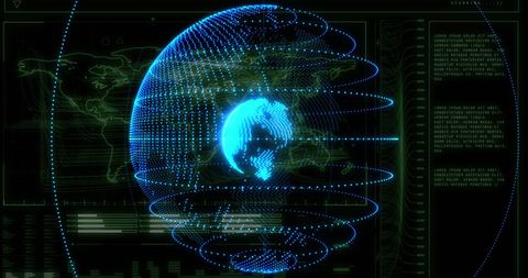 Digital Globe with Futuristic Network Connections in Virtual Interface - Download Free Stock Images Pikwizard.com
